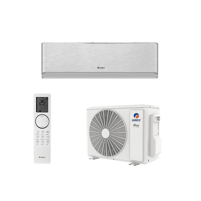 GREE Airy Silver Set 2,7 kW - GWH09AVCXB-K6DNA1B | WiFi | Raumgröße 25 - 30 m² | Hyper Heating