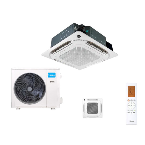 Midea Set MCA4U-18HRFNX 4-Wege-Deckenkassette + Blende T-MBQ4-03AWD + MOX330-18HFN8-ME 5.2 kW