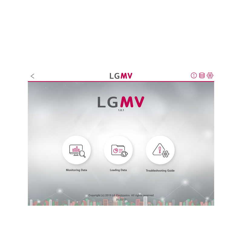 LG THERMA V AWHP-PLGMVW100 Service Tool für Mobilgeräte LGMV