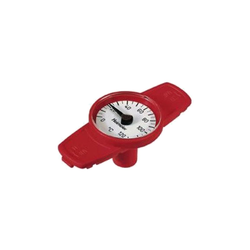 Heimeier Thermometer für Globo Kugelhahn DN 10 - 32, rot