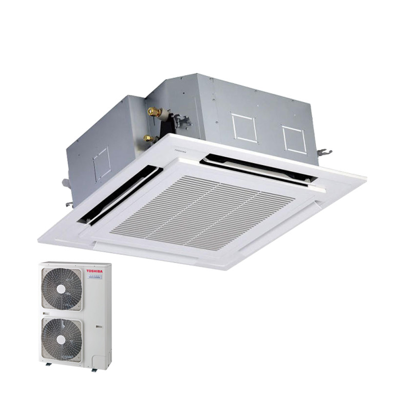 Toshiba Set RAV-HM1401UT-E + Blende RBC-U41PGW-E + RAV-GP1401AT-E 4-Wege-Deckenkassette 12,5 kW R32