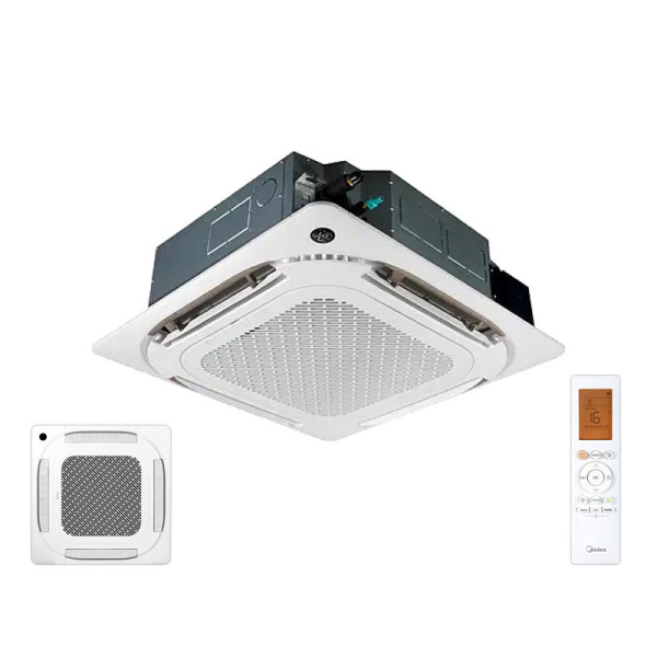 Midea MCD2-55HRFNX 4-Wege-Deckenkassette mit Blende T-MBQ4-04AWD | 15 kW | 18 kW | Raum 150 - 160 m²