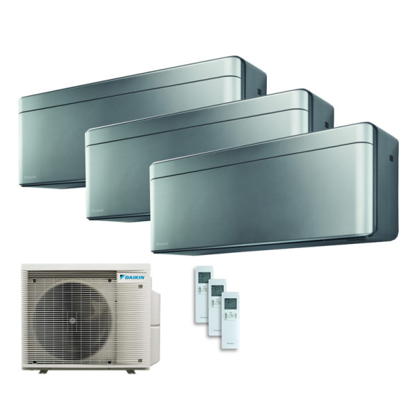 Daikin Set 2 x FTXA20BS + FTXA42BS + 3MXM68A9 Wandgeräte Stylish silber 2,0/4,2 kW | Auslaufmodell