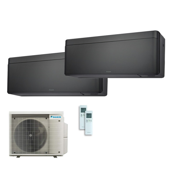 Daikin Set 2 x FTXA25BB + 2MXM40A2V1B9 Wandgerät Stylish schwarz WiFi 2,5 kW R32 | Auslaufmodell