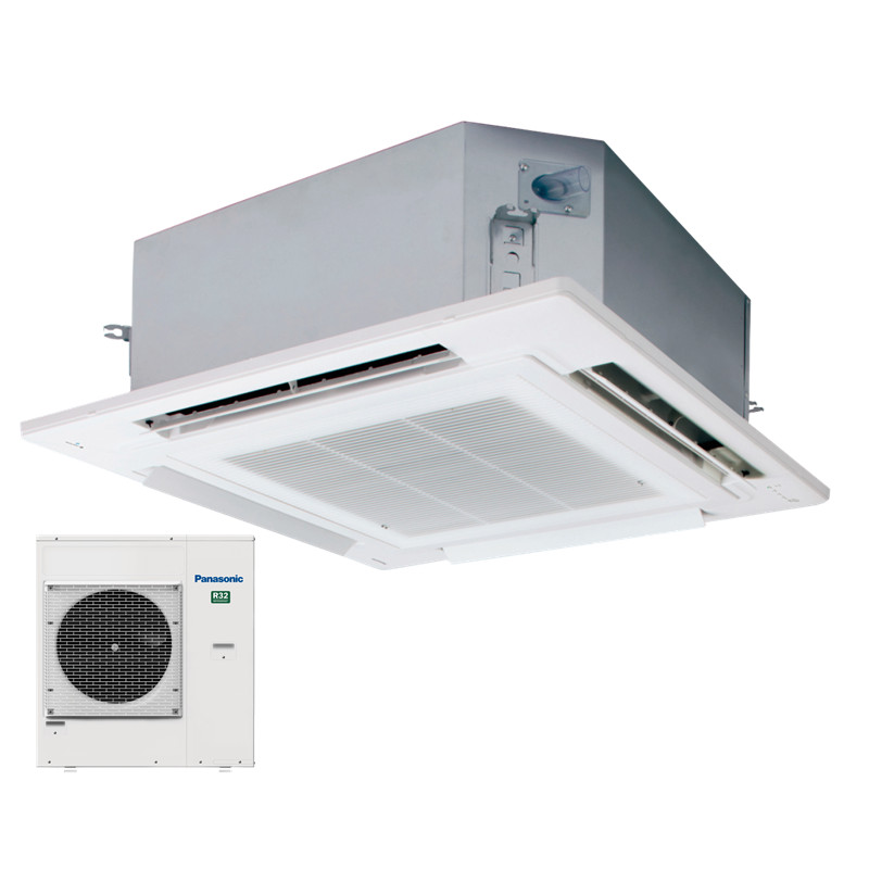 Panasonic Set S-1014PU3E + Blende CZ-KPU3W + U-100PZH4E5 PACi NX Elite Deckenkassette 10,0 kW R32