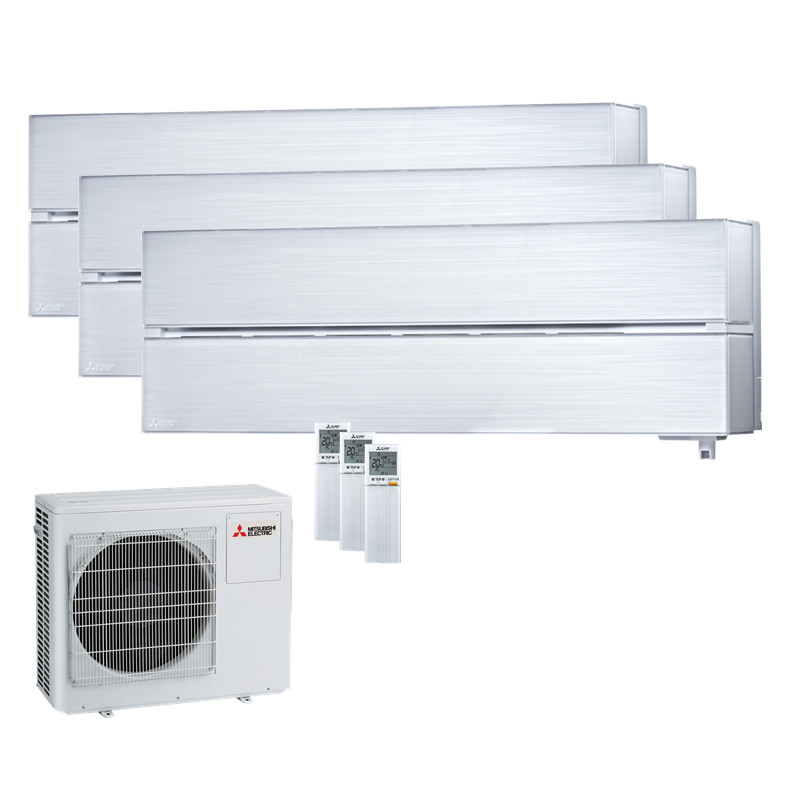 Mitsubishi Electric Set 3 Wandgeräte Diamond WiFi 3,5 kW - MSZ-LN35VG2V + MXZ-3F68VF R32