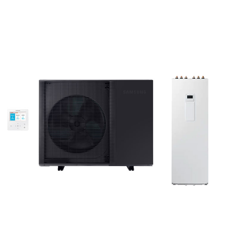 SAMSUNG AE080BXYDGG Luft/Wasser Wärmepumpe + AE260RNWMGG Hydromodul 8 kW 2 Heizkreise 260 L 400V