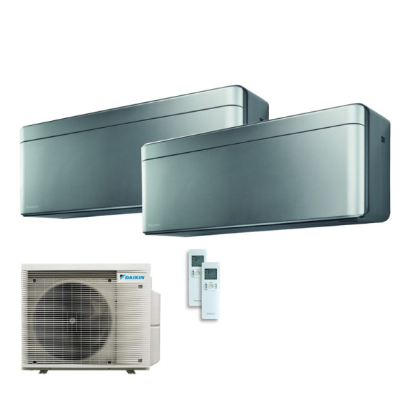 Daikin Set FTXA35BS + FTXA42BS + 2MXM50A2V1B9 Wandgerät Stylish silber 3,5/4,2 kW | Auslaufmodell