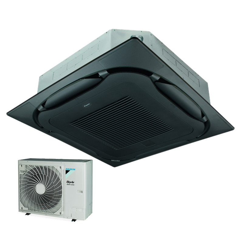 Daikin Set 4-Wege-Deckenkassette 6,8 kW - FCAHG71H-3 + Blende BYCQ140EB standard schwarz + RZAG71NV1
