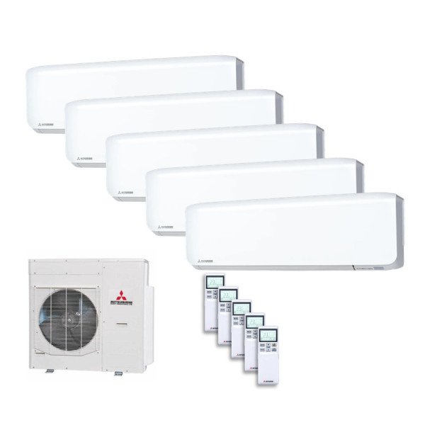 Mitsubishi Heavy Set 4 x SRK20ZS-WF + SRK25ZS-WF + SCM100ZS-W Wandgeräte 2,0/2,5 kW WiFi Klimaanlage