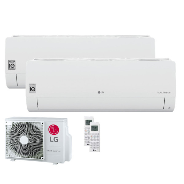 LG Set 2 Wandgeräte Standard Plus WiFi 2,5 kW 2 x PC09ST NSJ + MU2R17.UL0 R32 Klimaanlage