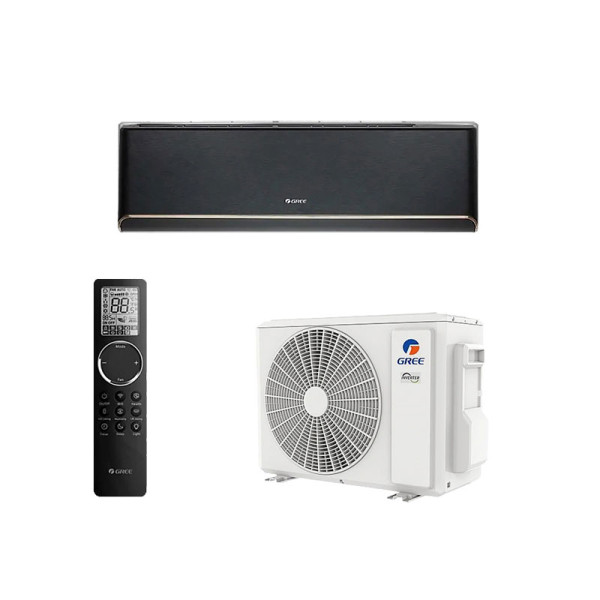 GREE Airy Black Set 2,7 kW - GWH09AVCXB-K6DNA1B | WiFi | Raumgröße 25 - 30 m² | Hyper Heating