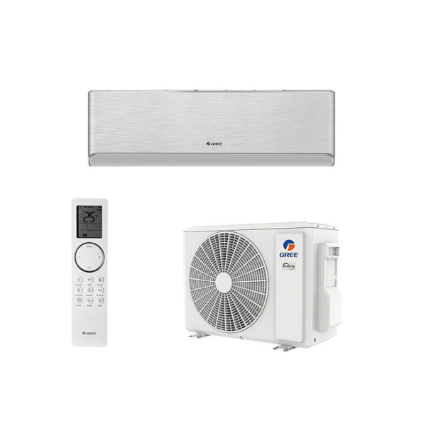 GREE Airy Silver Set 2,7 kW - GWH09AVCXB-K6DNA1B | WiFi | Raumgröße 25 - 30 m² | Hyper Heating